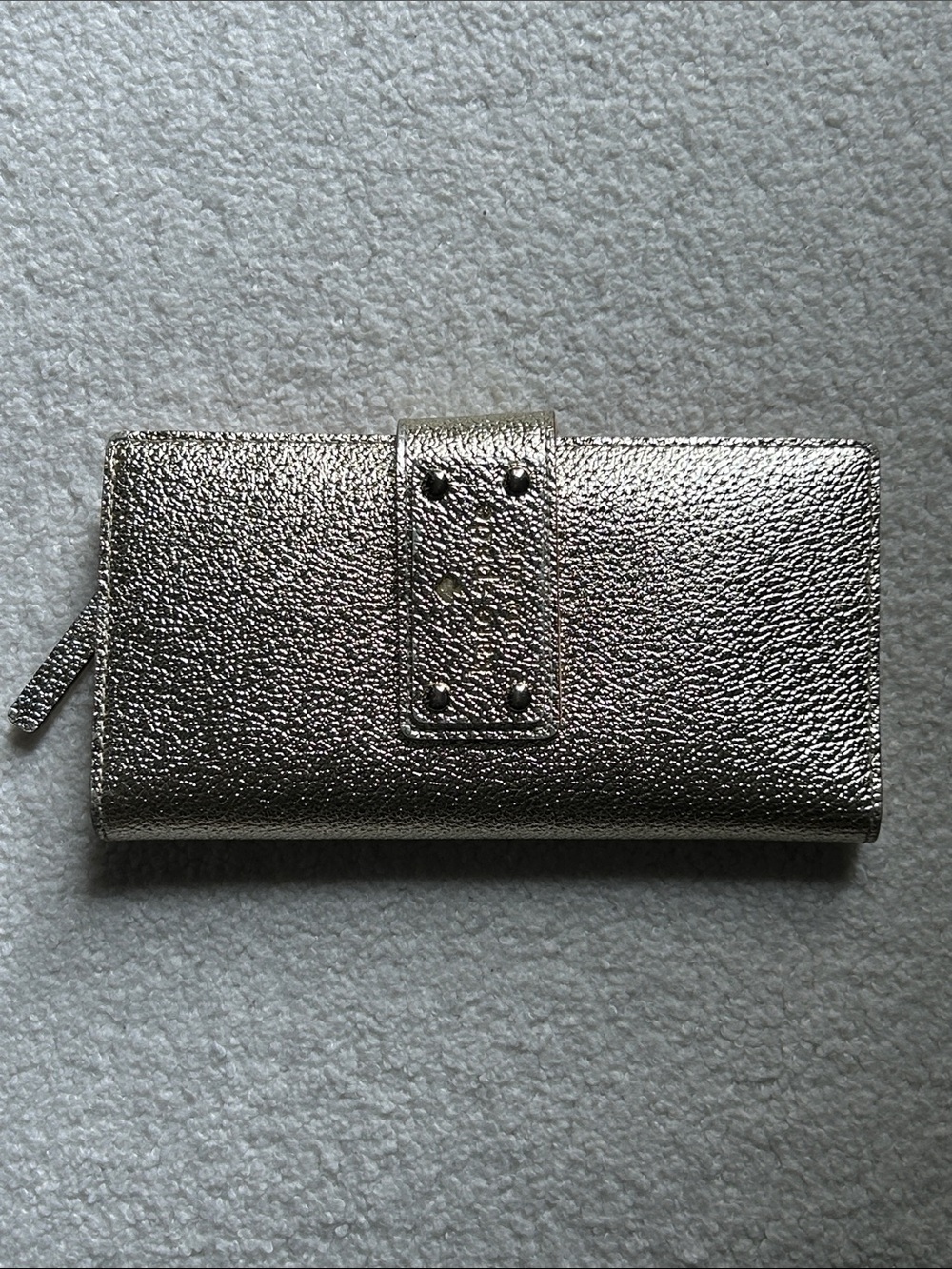 Kate Spade Gold Metallic Wallet with Snap Closure - Picture 2 of 6